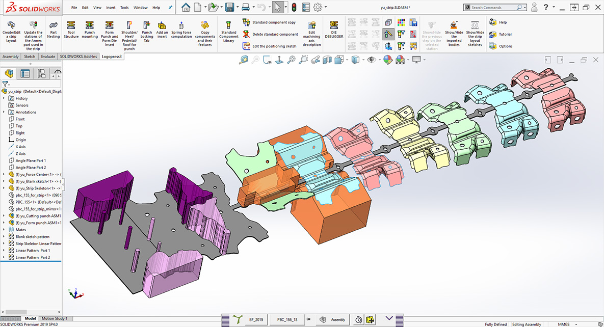 SOLIDReporter menus in the SOLIDWORKS<sup>®</sup> environment